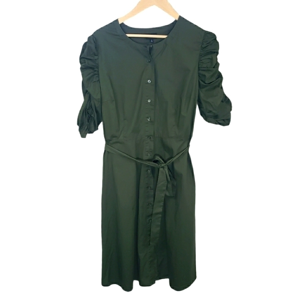 WHO WHAT WEAR Cotton Poplin Shirtdress Size X
